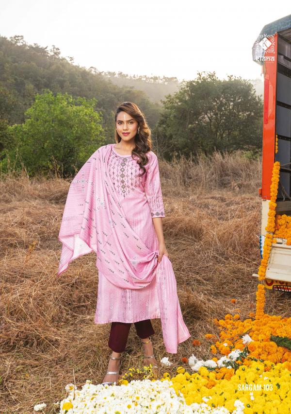 Kiana Sargam Fancy Kurti With Bottom Dupatta Collection